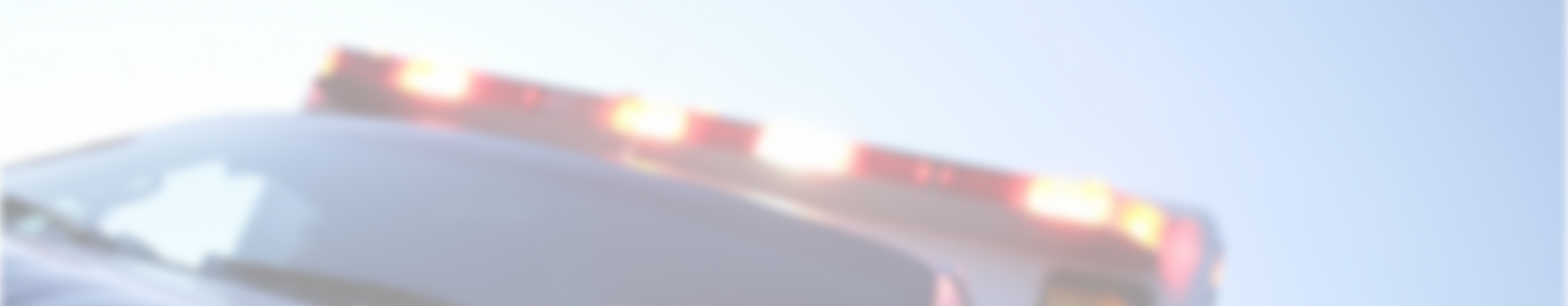 Close up of an ambulance's light bar